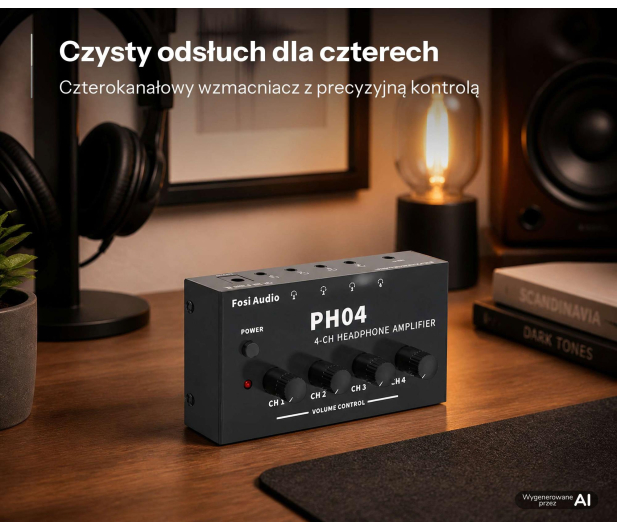 Fosi Audio Fosi Audio PH04 - Wzmacniacz słuchakowy dla 4 par słuchawek - 1583300 - zdjęcie 2